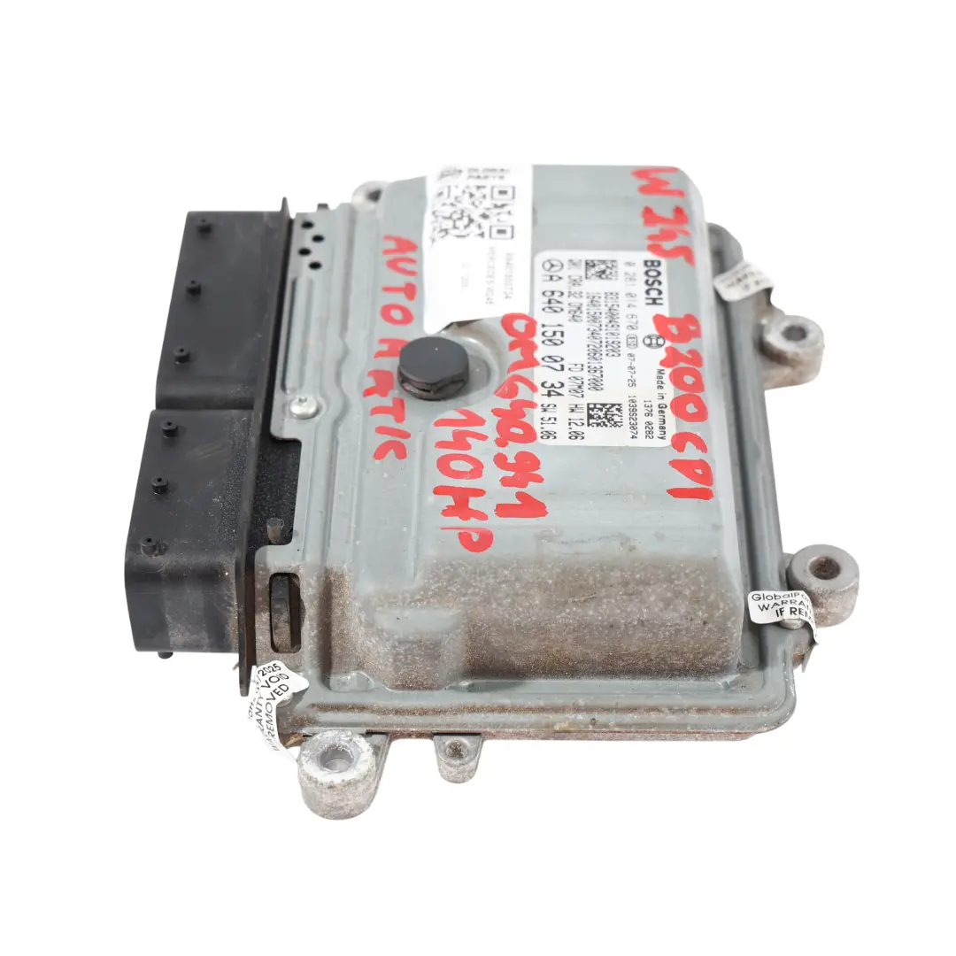 A200 B200 CDI OM640.941 140HP Motore Modulo ECU per Mercedes W169 W245 con numero di parte A6401500734 Mercedes W169 W245 A200 B200 CDI OM640.941 140HP Motore Modulo ECU - SKU A6401500734 - Numero di parte A6401500734