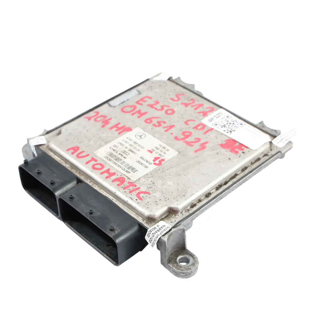 E250CDI BE OM651.924 204HP Motore Modulo ECU Kit per Mercedes S212 con numero di parte A6519005301 Mercedes S212 E250CDI BE OM651.924 204HP Motore Modulo ECU Kit - SKU A6519005301-13 - Numero di parte A6519005301
