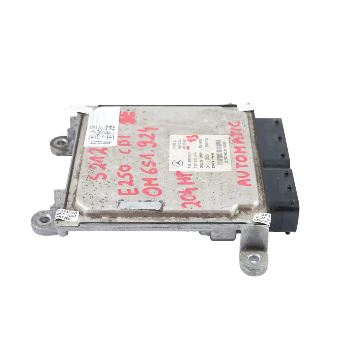 E250CDI BE OM651.924 204HP Motore Modulo ECU Kit per Mercedes S212 con numero di parte A6519005301 Mercedes S212 E250CDI BE OM651.924 204HP Motore Modulo ECU Kit - SKU A6519005301-13 - Numero di parte A6519005301