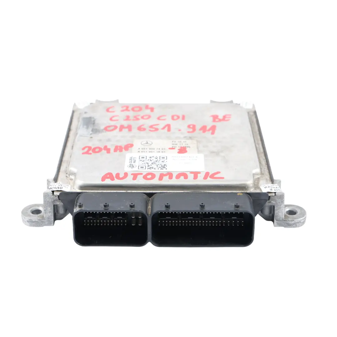 Mercedes C204 C250CDI OM651.911 204HP BlueEFFICIENCY Engine ECU Unit - SKU A6519007401-8 - Part number A6519007401