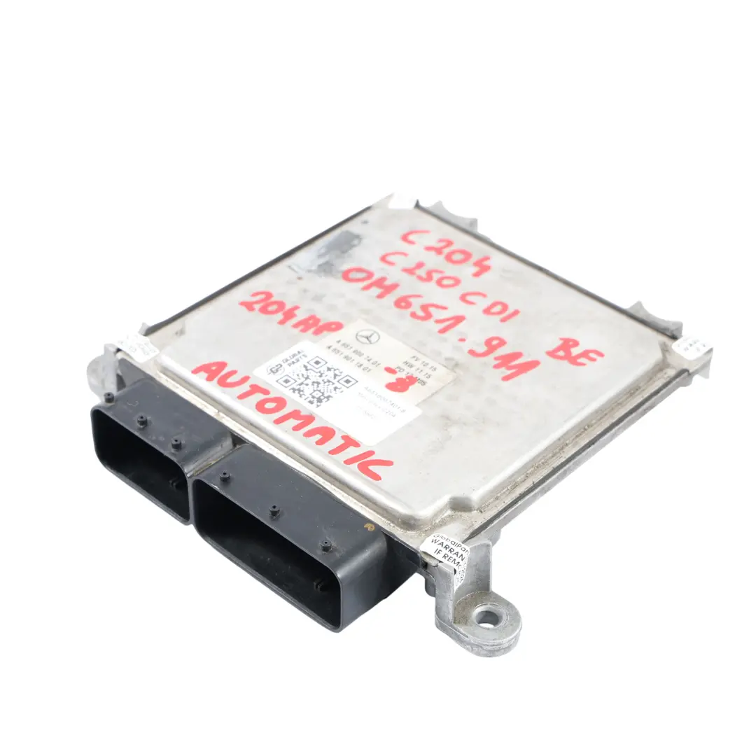 C250CDI OM651.911 204HP BlueEFFICIENCY Engine ECU Unit to Mercedes C204 with Part number A6519007401 Mercedes C204 C250CDI OM651.911 204HP BlueEFFICIENCY Engine ECU Unit - SKU A6519007401-8 - Part number A6519007401