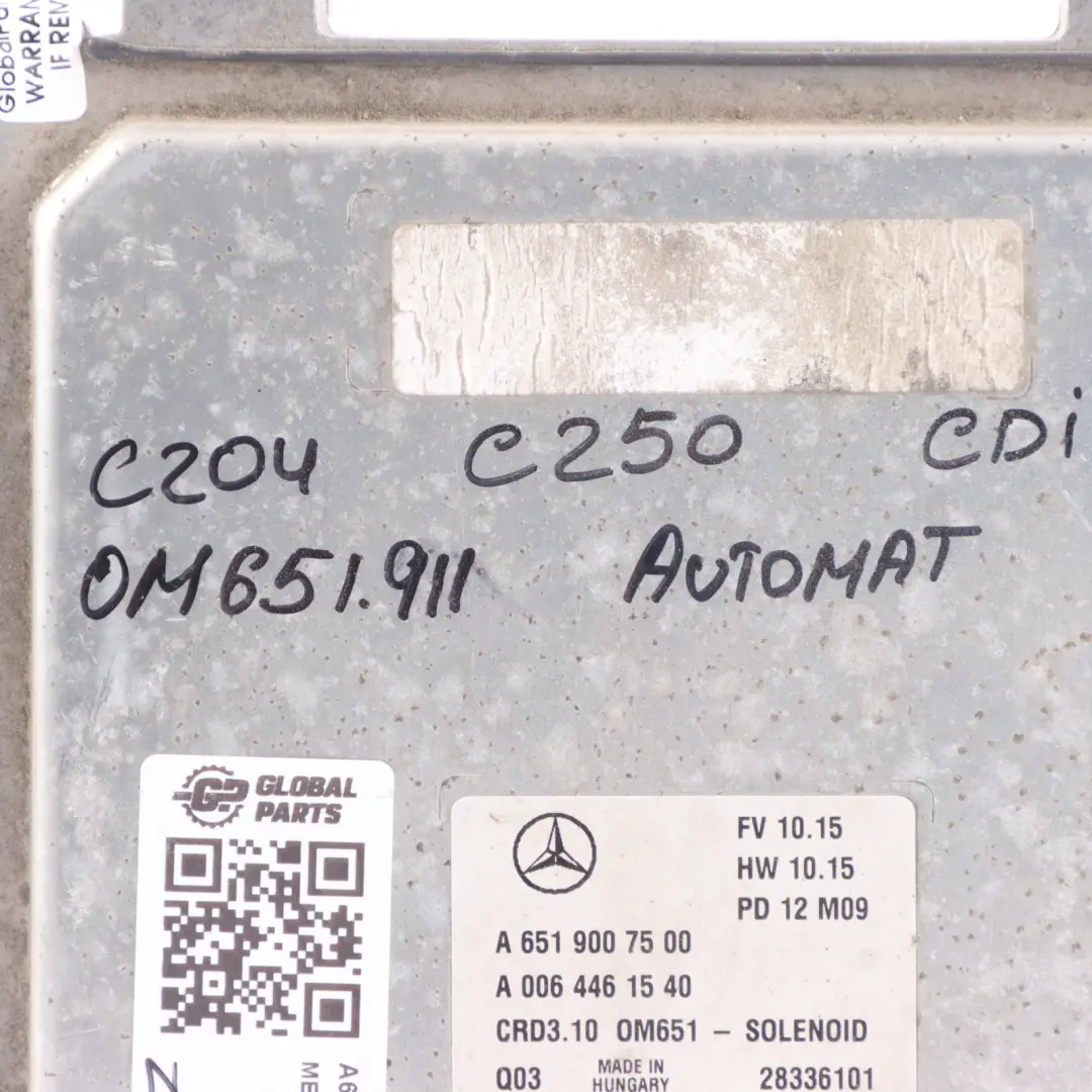 C250 CDI 651.911 204HP Engine Unit ECU Kit Automatic to Mercedes W204 with Part number A6519007500 Mercedes W204 C250 CDI 651.911 204HP Engine Unit ECU Kit Automatic - SKU A6519007500-25 - Part number A6519007500