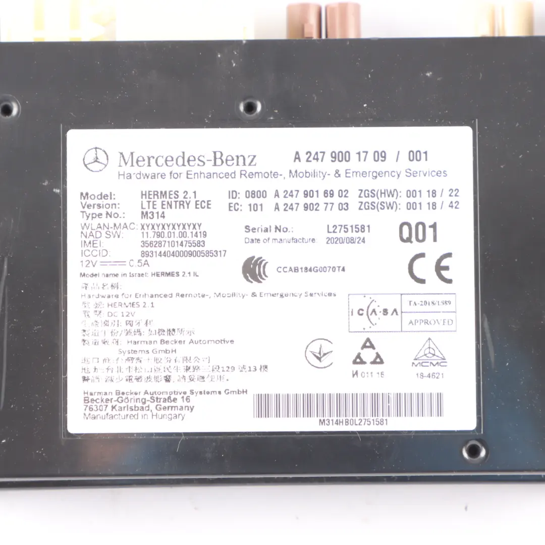Mercedes W907 315CDI OM654.920 Komputer Silnika ECU BCM + Klucz - SKU A6549009400-3 - Numer Części A6549009400