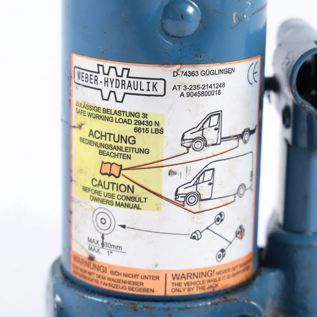Mercedes W901 W906 Outil De Levage De Bouteille Cric Hydraulique - SKU A9045800018-1 - Numéro de pièce A9045800018