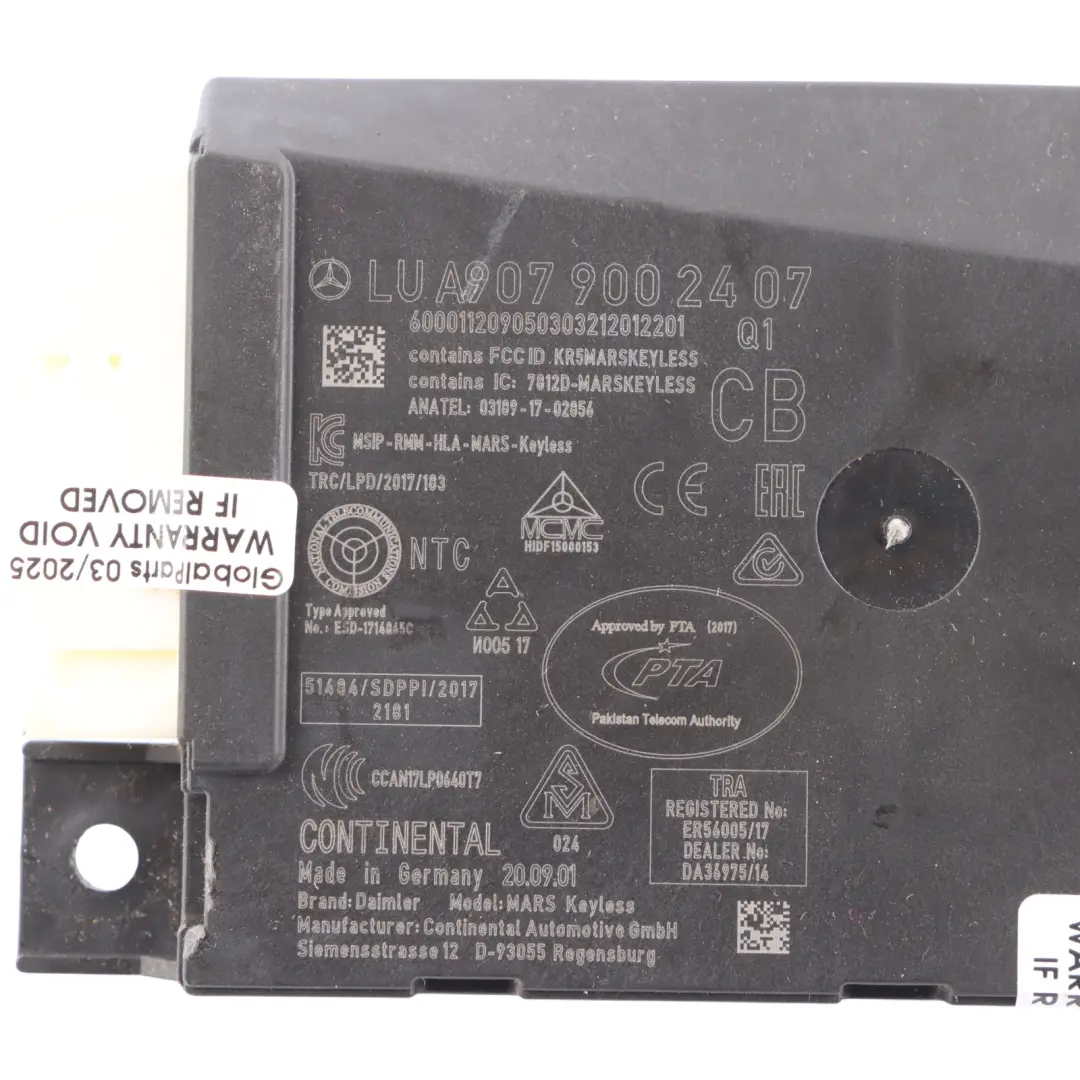 W907 Elektronische Zündung Modul Steuergerät für Mercedes mit Teilenummer A9079002407 Mercedes W907 Elektronische Zündung Modul Steuergerät - SKU A9079002407 - Teilenummer A9079002407