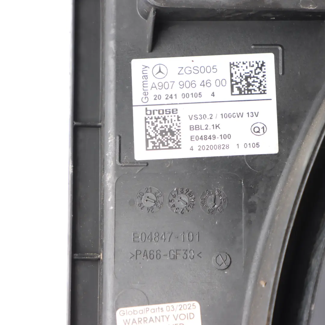 Mercedes W910 Radiator Fan Engine Blower Bracket 1000W - SKU A9079064600 - Part number A9079064600
