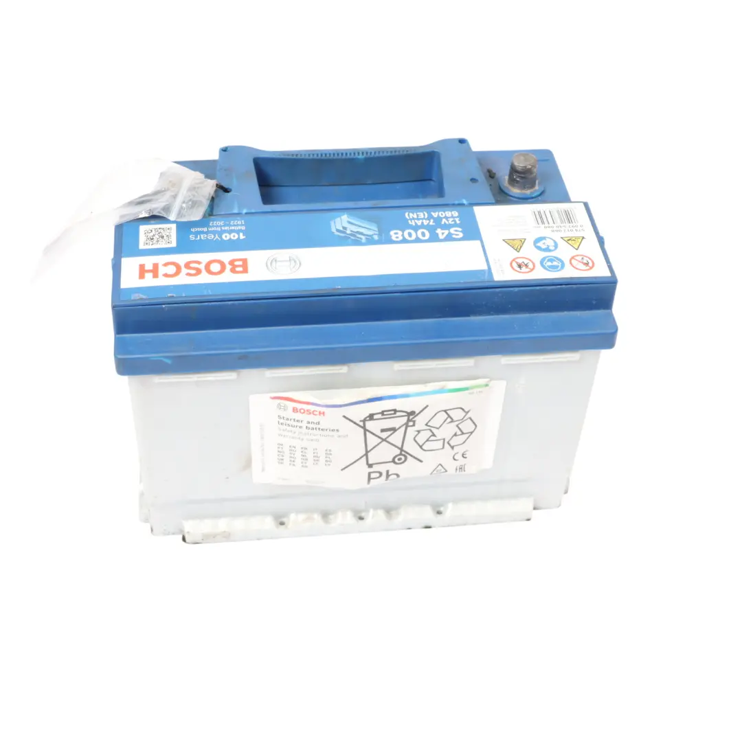  Bosch S4 008 Accumulator Battery 74Ah 680A 12V - SKU Bosch S4 008 74Ah Accumulator-1 - Part number Bosch S4 008 74Ah Accumulator