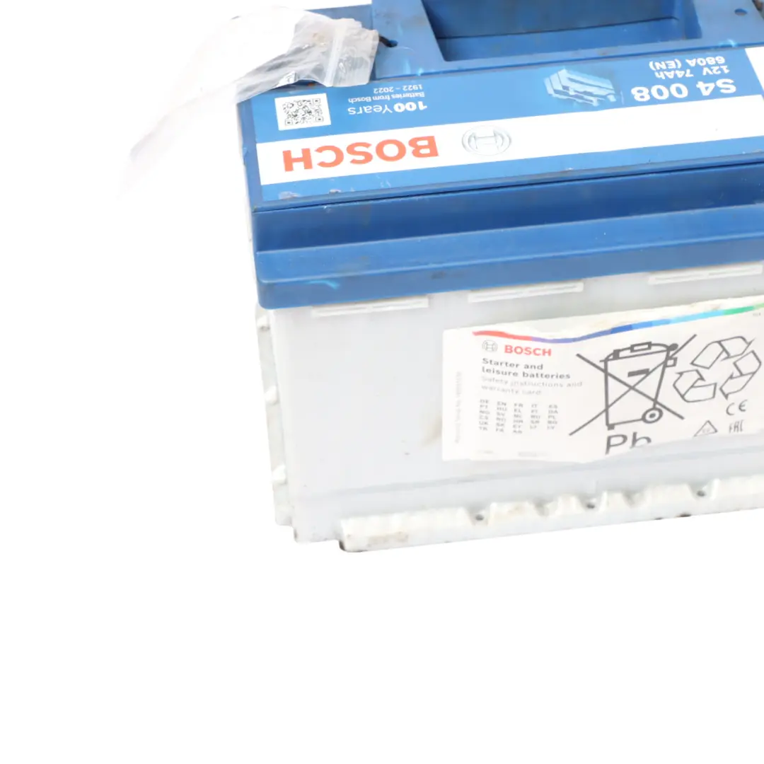  Bosch S4 008 Accumulator Battery 74Ah 680A 12V - SKU Bosch S4 008 74Ah Accumulator-1 - Part number Bosch S4 008 74Ah Accumulator