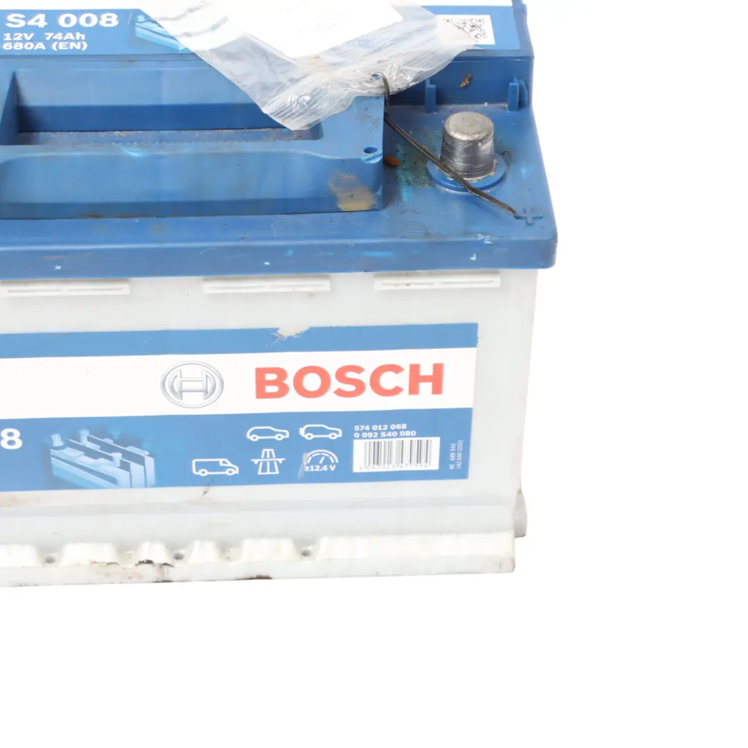 Bosch S4 008 Accumulator Battery 74Ah 680A 12V to with Part number Bosch S4 008 74Ah Accumulator Bosch S4 008 Accumulator Battery 74Ah 680A 12V - SKU Bosch S4 008 74Ah Accumulator-1 - Part number Bosch S4 008 74Ah Accumulator