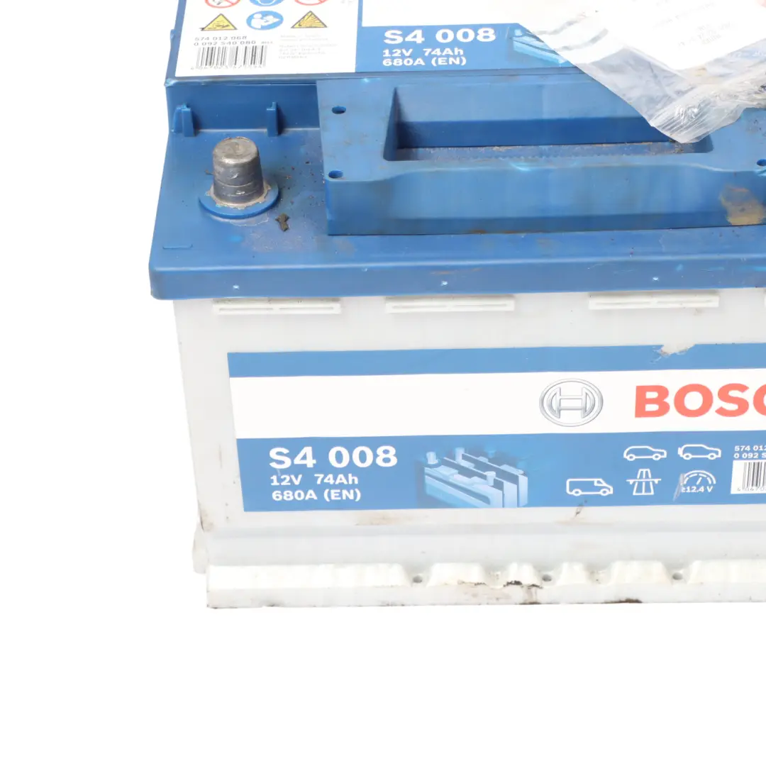 Bosch S4 008 Accumulator Battery 74Ah 680A 12V to with Part number Bosch S4 008 74Ah Accumulator Bosch S4 008 Accumulator Battery 74Ah 680A 12V - SKU Bosch S4 008 74Ah Accumulator-1 - Part number Bosch S4 008 74Ah Accumulator