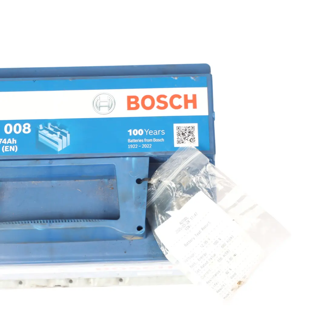 Bosch S4 008 Accumulator Battery 74Ah 680A 12V to with Part number Bosch S4 008 74Ah Accumulator Bosch S4 008 Accumulator Battery 74Ah 680A 12V - SKU Bosch S4 008 74Ah Accumulator-1 - Part number Bosch S4 008 74Ah Accumulator