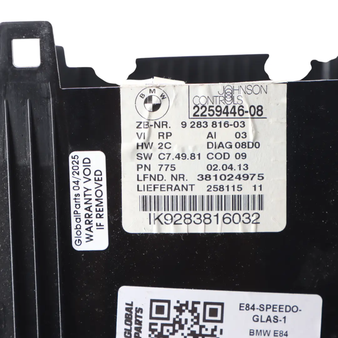 BMW X1 E84 Ramka Panel Osłona Licznika Prędkościomierza Zegarów - SKU E84-SPEEDO-GLAS-1 - Numer Części E84-SPEEDO-GLAS