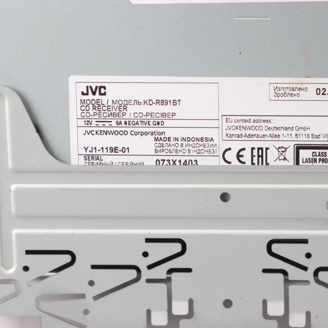 Genuine JVC Car Radio Stereo Audio Player Bluetooth USB Head Unit to with Part number KD-R891BT Genuine JVC Car Radio Stereo Audio Player Bluetooth USB Head Unit - SKU KD-R891BT - Part number KD-R891BT