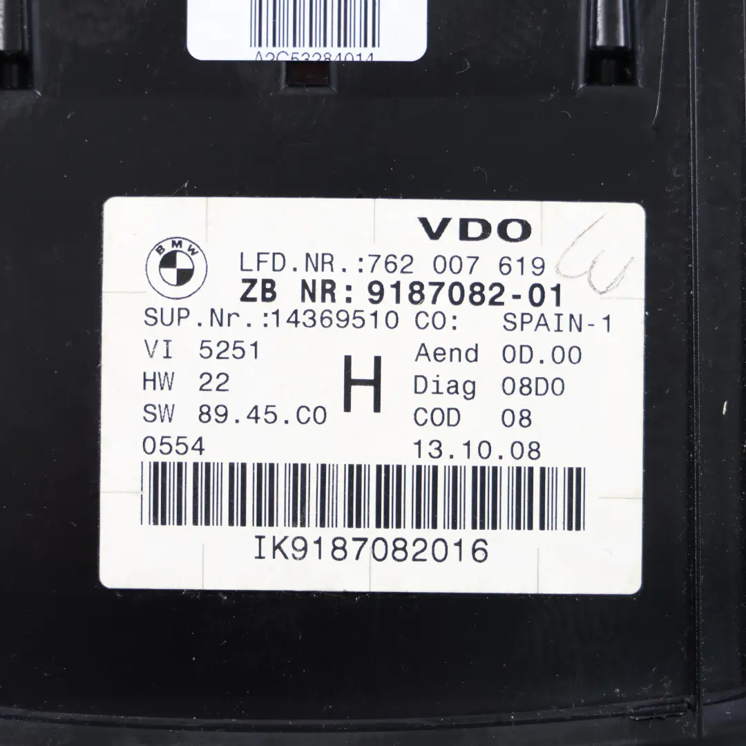 Benzin Instrument Tachometer Uhren für BMW E90 E91 E92 E93 mit Teilenummer 9187082 BMW E90 E91 E92 E93 Benzin Instrument Tachometer Uhren - SKU LHD-9187082 - Teilenummer 9187082