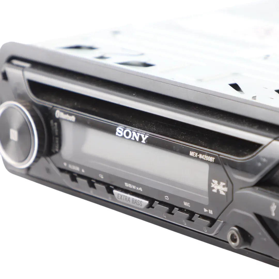 Genuine Sony Xplod Bluetooth USB Stereo Audio Player Head Unit to with Part number MEX-N4200BT Genuine Sony Xplod Bluetooth USB Stereo Audio Player Head Unit - SKU MEX-N4200BT - Part number MEX-N4200BT
