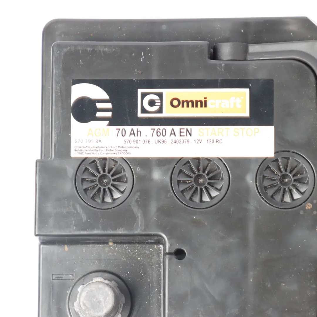  Omnicraft AGM Battery Accumulator Start Stop 70Ah 760A - SKU OMNICRAFT-AGM-70AH - Part number OMNICRAFT-AGM-70AH