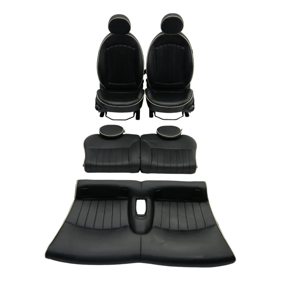 Mini Cooper One Sports Full Black Leather Lounge Interior Heated Seats Seat - SKU R56-SPORTS-FULL-LEATHER-BLACK-SEATS-LOUNGE - Part number R56