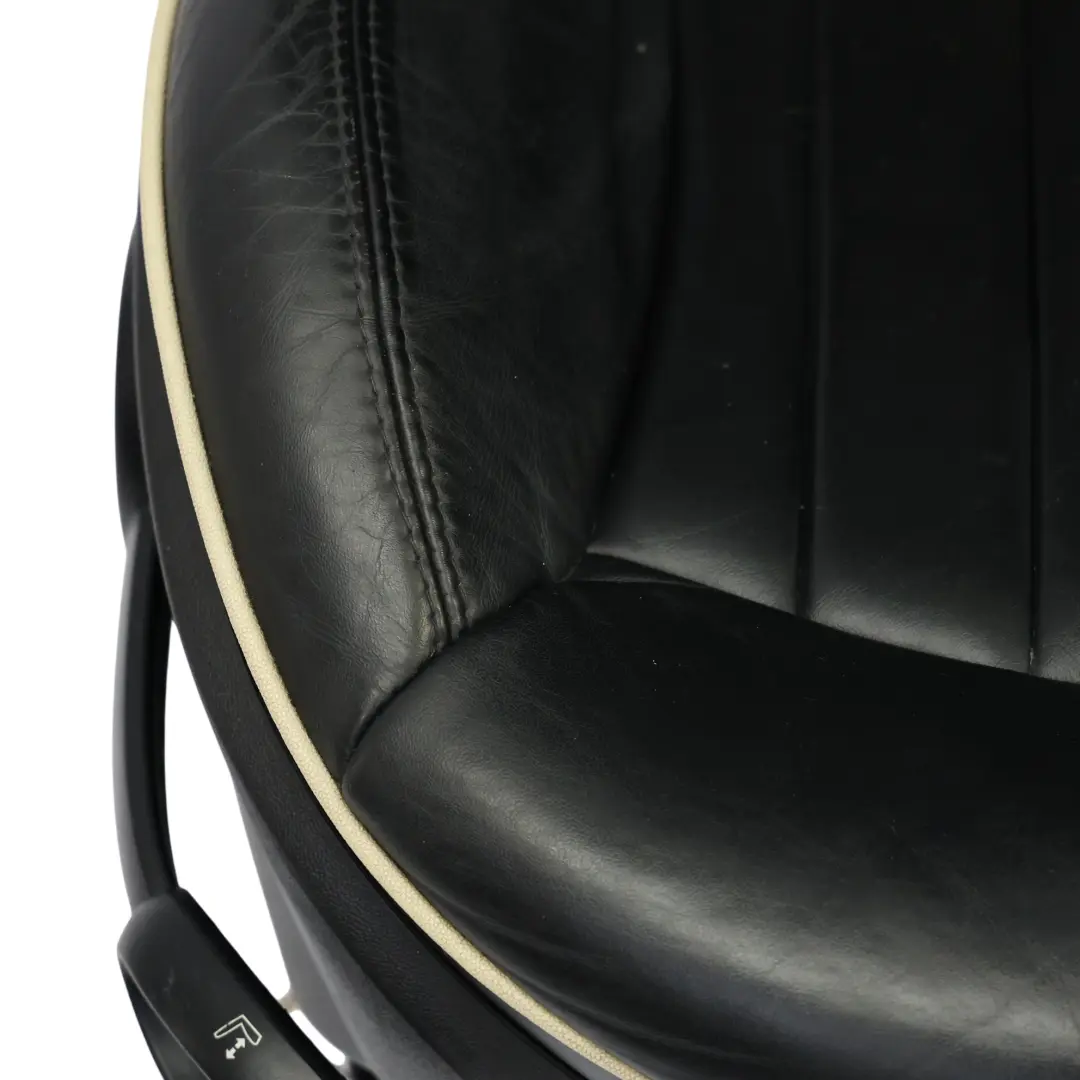 Leather Lounge Interior Heated Seats Seat to Mini Cooper One Sports Full Black with Part number R56 Mini Cooper One Sports Full Black Leather Lounge Interior Heated Seats Seat - SKU R56-SPORTS-FULL-LEATHER-BLACK-SEATS-LOUNGE - Part number R56