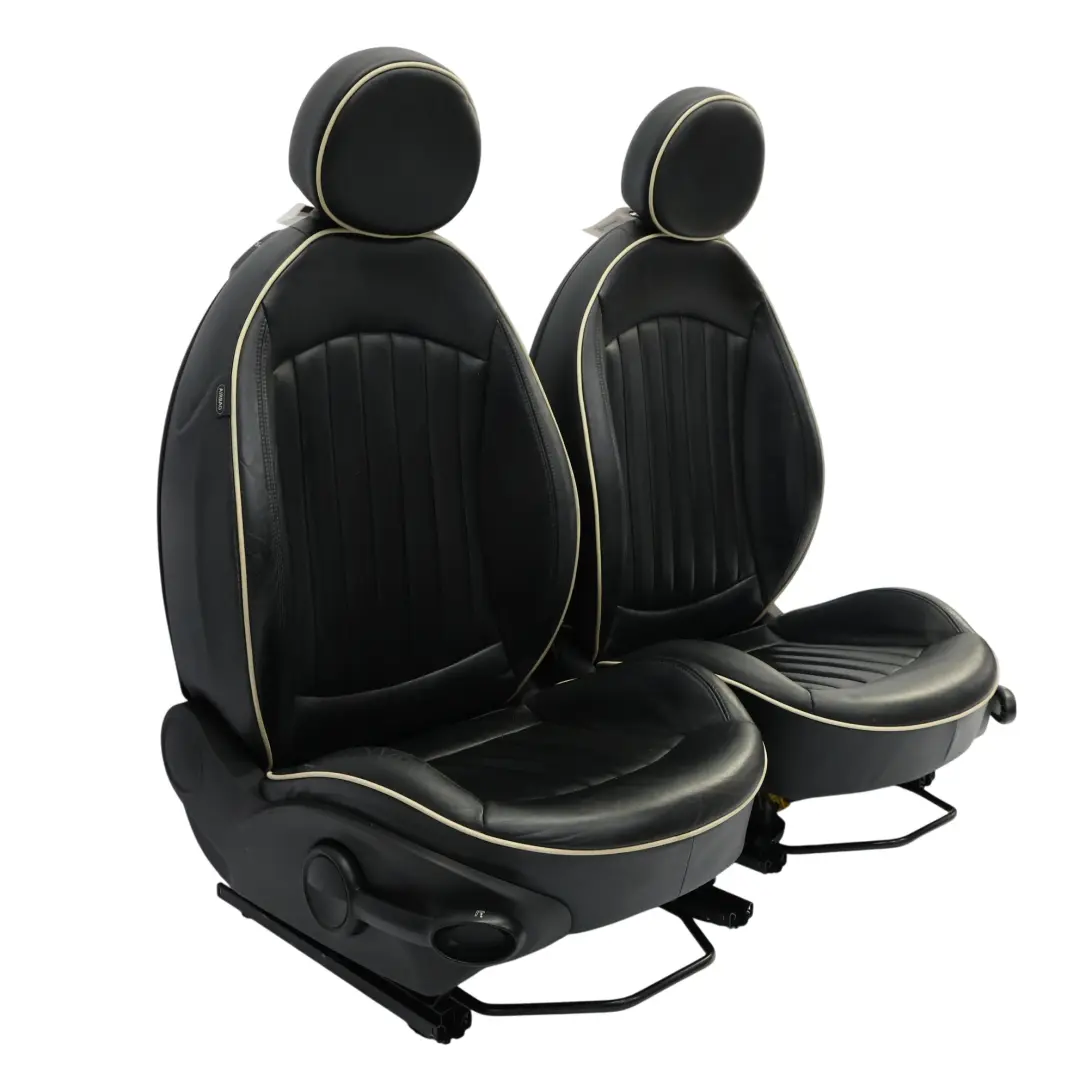 Leather Lounge Interior Heated Seats Seat to Mini Cooper One Sports Full Black with Part number R56 Mini Cooper One Sports Full Black Leather Lounge Interior Heated Seats Seat - SKU R56-SPORTS-FULL-LEATHER-BLACK-SEATS-LOUNGE - Part number R56