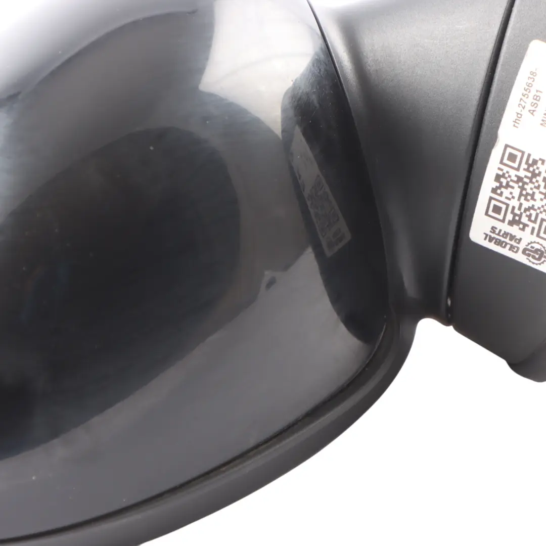 Heated Right Door Wing Mirror O/S Astro Black A25 to MINI Cooper One 1 R55 R56 R57 with Part number 2755638 MINI Cooper One 1 R55 R56 R57 Heated Right Door Wing Mirror O/S Astro Black A25 - SKU rhd-2755638-ASB1 - Part number 2755638