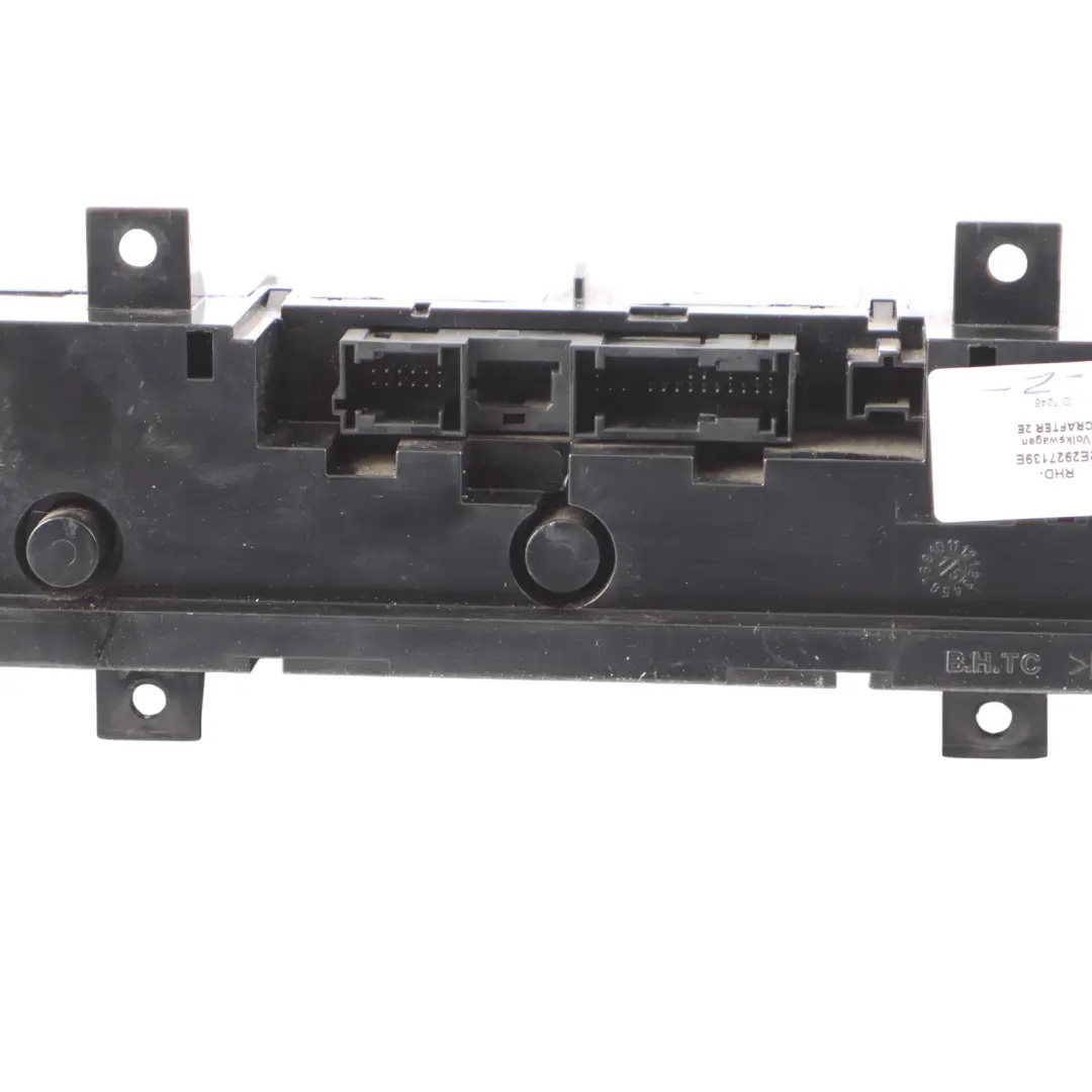 Volkswagen Crafter 2E Heater Climate Control Panel Switch - SKU RHD-2E2927139E - Part number 2E2927139E