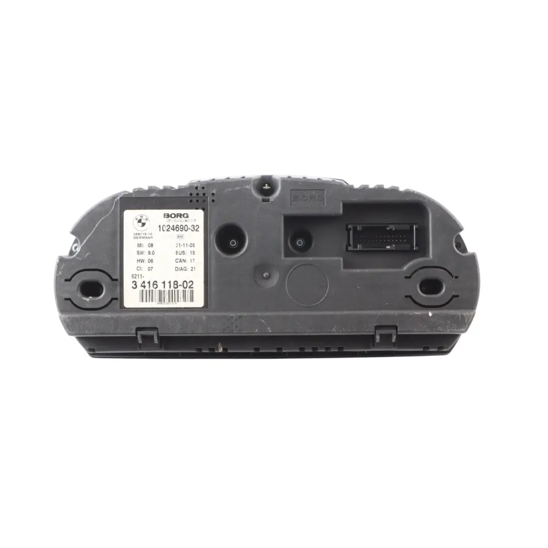 Instrument Cluster Speedo Clocks to BMW X3 E83 Diesel Automatic with Part number 3416118 BMW X3 E83 Diesel Automatic Instrument Cluster Speedo Clocks - SKU RHD-3416118-1 - Part number 3416118