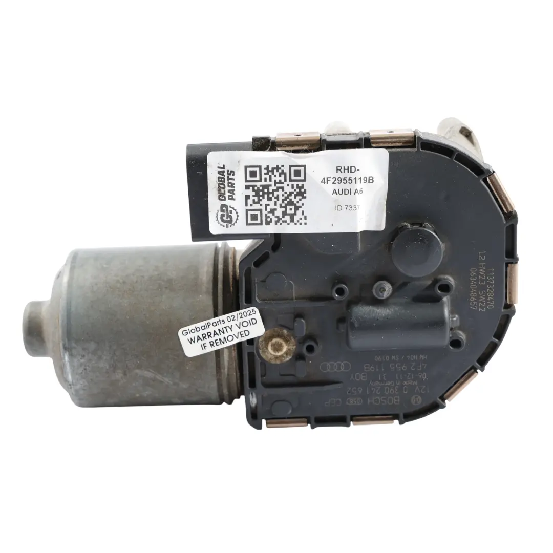 Front Wiper Motor to Audi A6 C6 with Part number 4F2955119B Audi A6 C6 Front Wiper Motor - SKU RHD-4F2955119B - Part number 4F2955119B