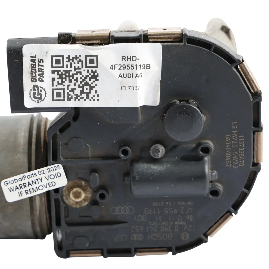 Front Wiper Motor to Audi A6 C6 with Part number 4F2955119B Audi A6 C6 Front Wiper Motor - SKU RHD-4F2955119B - Part number 4F2955119B