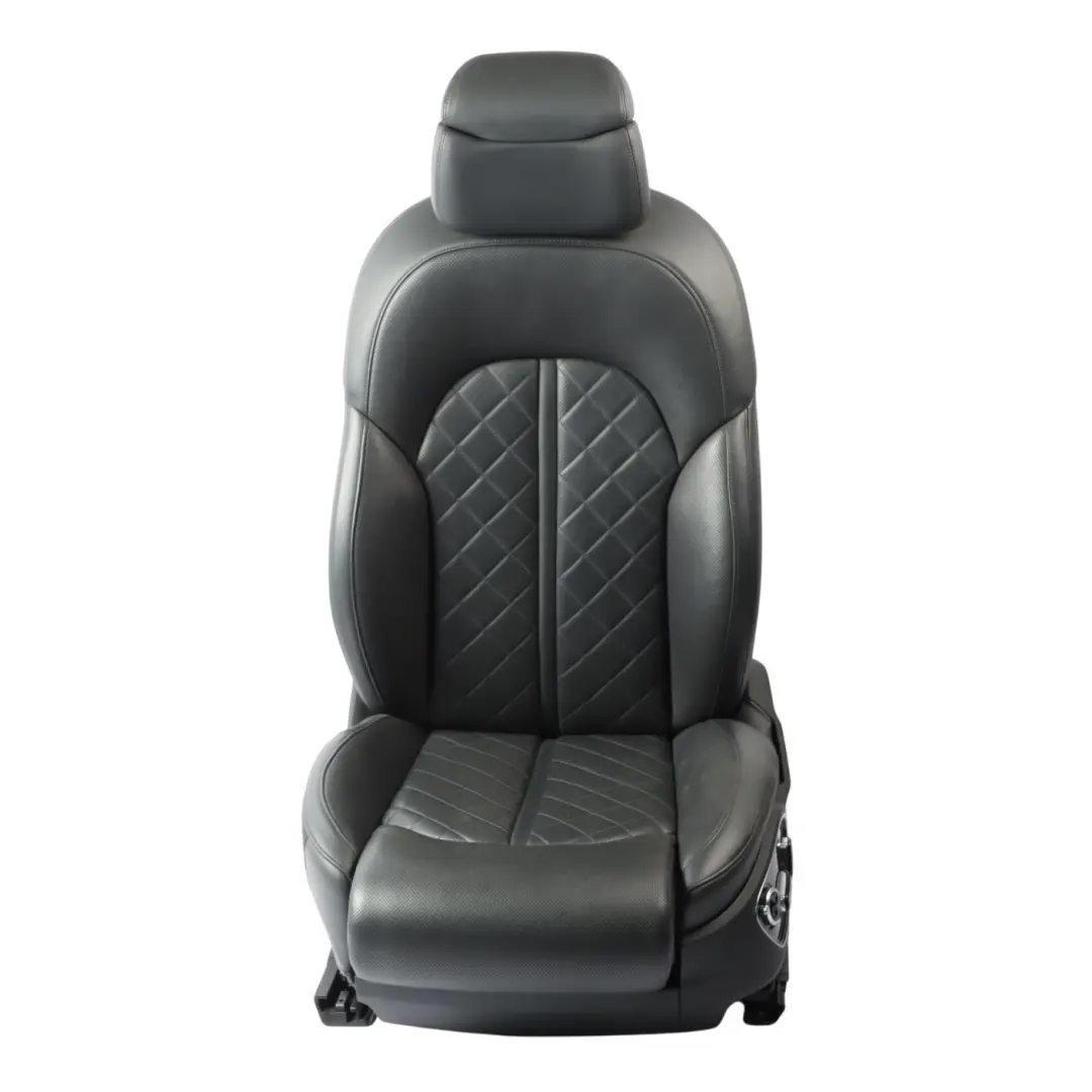 Audi A8 D4 4H Sport Seat Front Left N/S Heated Memory Leather Valcona Black - SKU RHD-4H0881805E-1 - Part number 4H0881805E