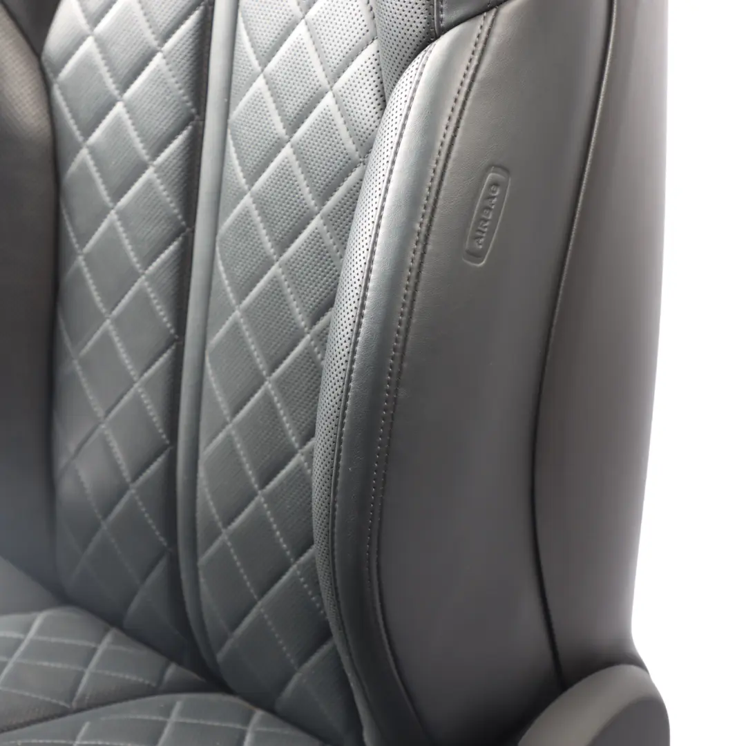 Audi A8 D4 4H Sport Seat Front Left N/S Heated Memory Leather Valcona Black - SKU RHD-4H0881805E-1 - Part number 4H0881805E