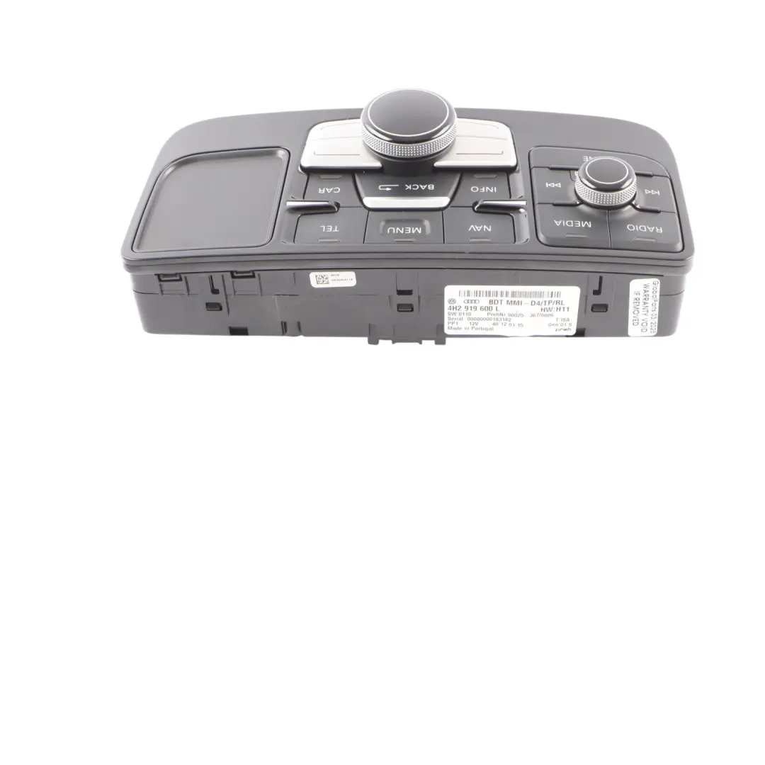 Sat Navi Multimedia Head Unit Radio Control Switch Panel to Audi A8 D4 with Part number 4H2919600L Audi A8 D4 Sat Navi Multimedia Head Unit Radio Control Switch Panel - SKU RHD-4H2919600L - Part number 4H2919600L