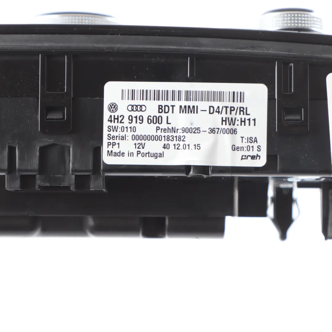 Audi A8 D4 Sat Navi Multimedia Head Unit Radio Control Switch Panel - SKU RHD-4H2919600L - Part number 4H2919600L