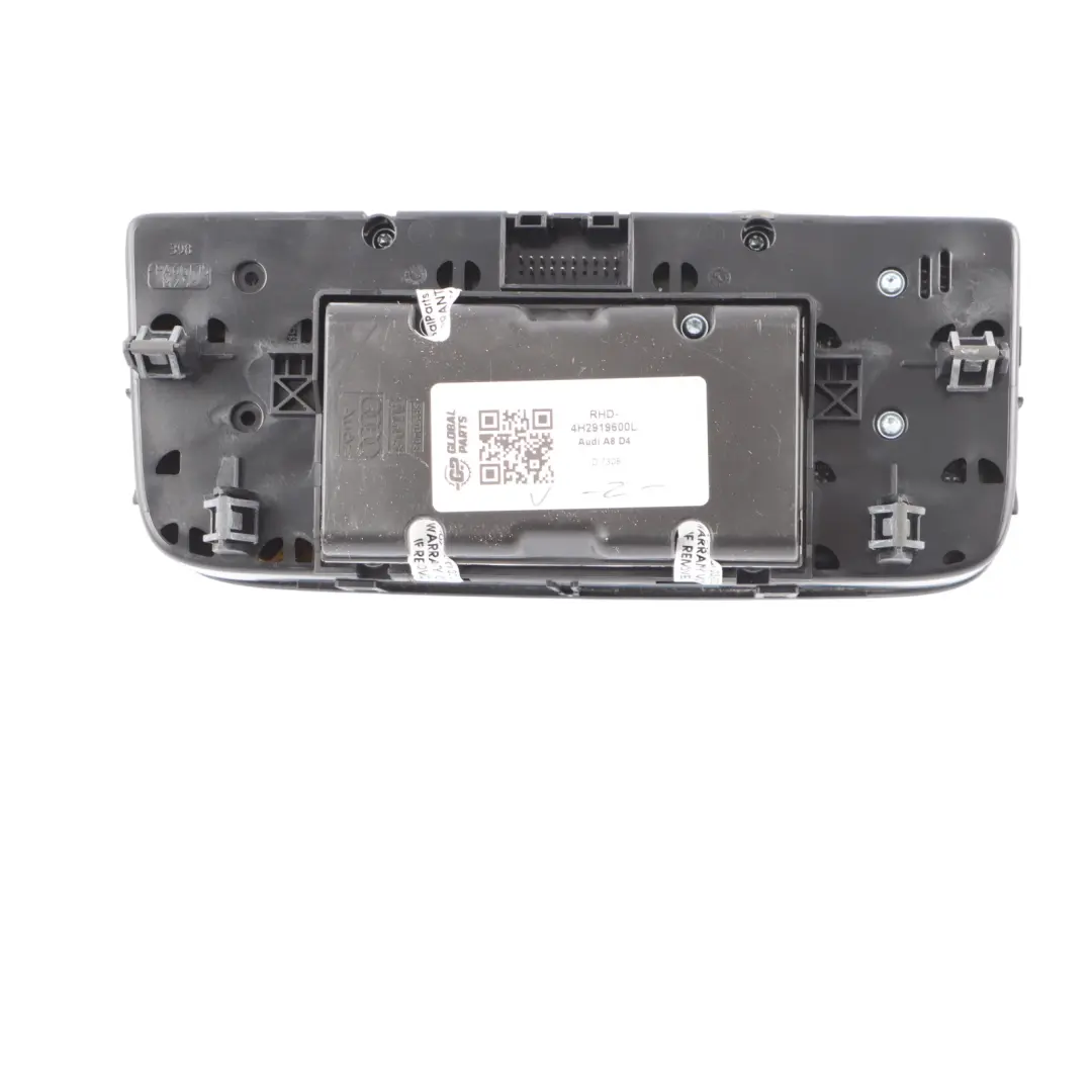 Audi A8 D4 Sat Navi Multimedia Head Unit Radio Control Switch Panel - SKU RHD-4H2919600L - Part number 4H2919600L