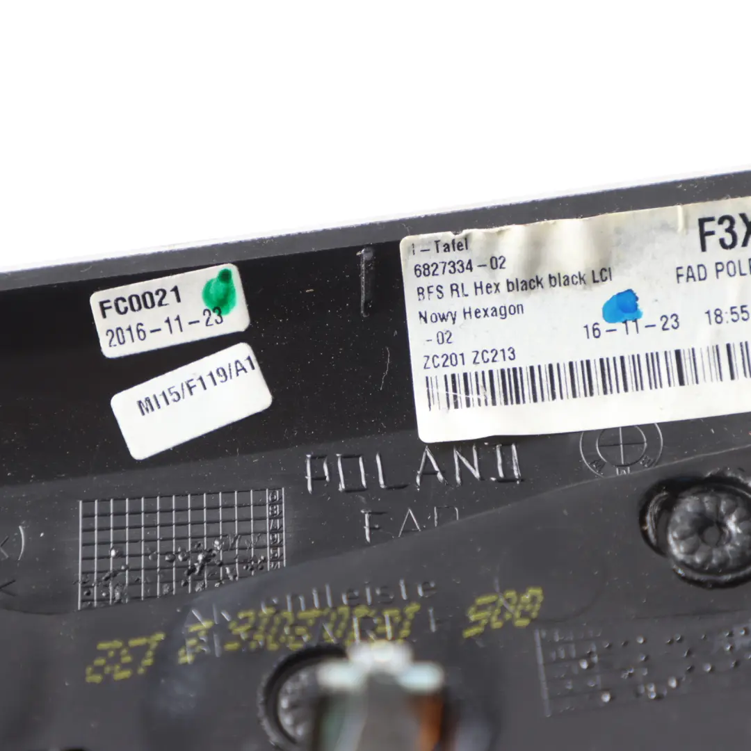 Dashboard Trim BMW F30 F31 F32 Air Vent Cover Hexagon Alu Black Passenger Side to with Part number 6827334 Dashboard Trim BMW F30 F31 F32 Air Vent Cover Hexagon Alu Black Passenger Side - SKU rhd-6827334 - Part number 6827334