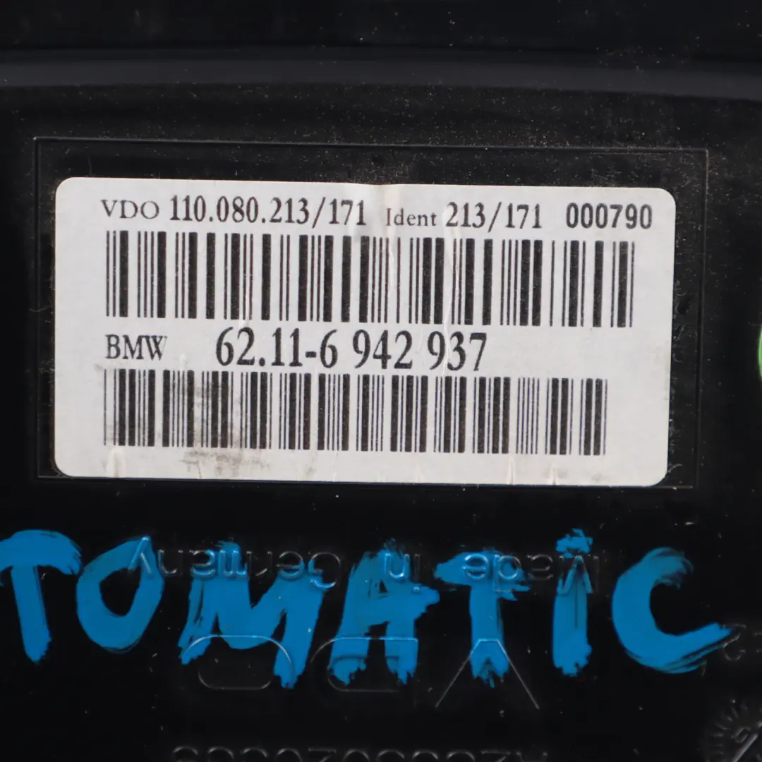 BMW E60 E61 Instrument Cluster Speedo Clocks Petrol Automatic - SKU RHD-6942937 - Part number 6942937