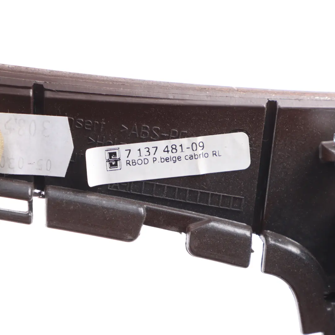 BMW E93 Interior Trim Cover Dash Dashboard Wood Poplar Grain Light - SKU RHD-7137481-1 - Part number 7137481