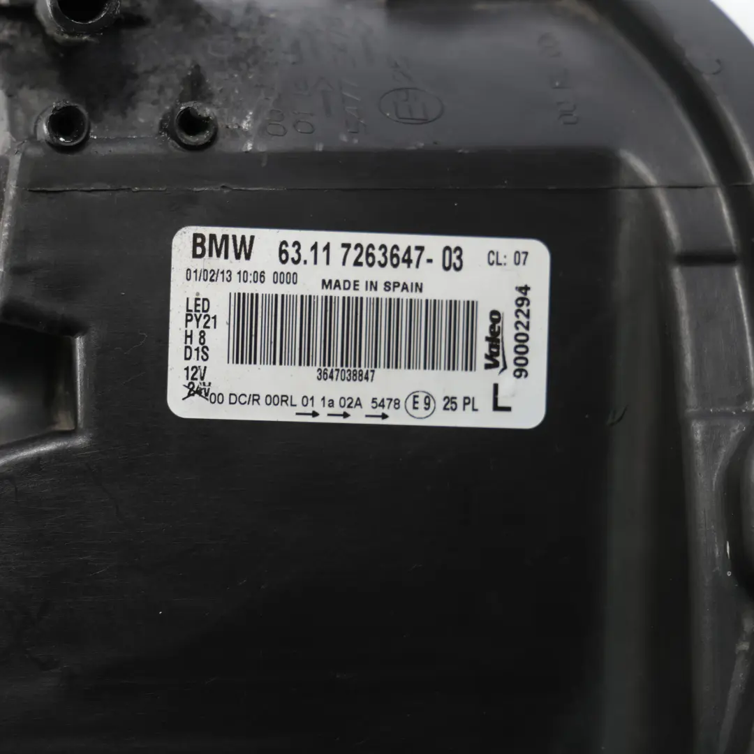 BMW E81 E87 LCI Bi-Xenon Headlight Headlamp Lamp Left N/S 7170293 - SKU rhd-7181291-1 - Part number 7181291