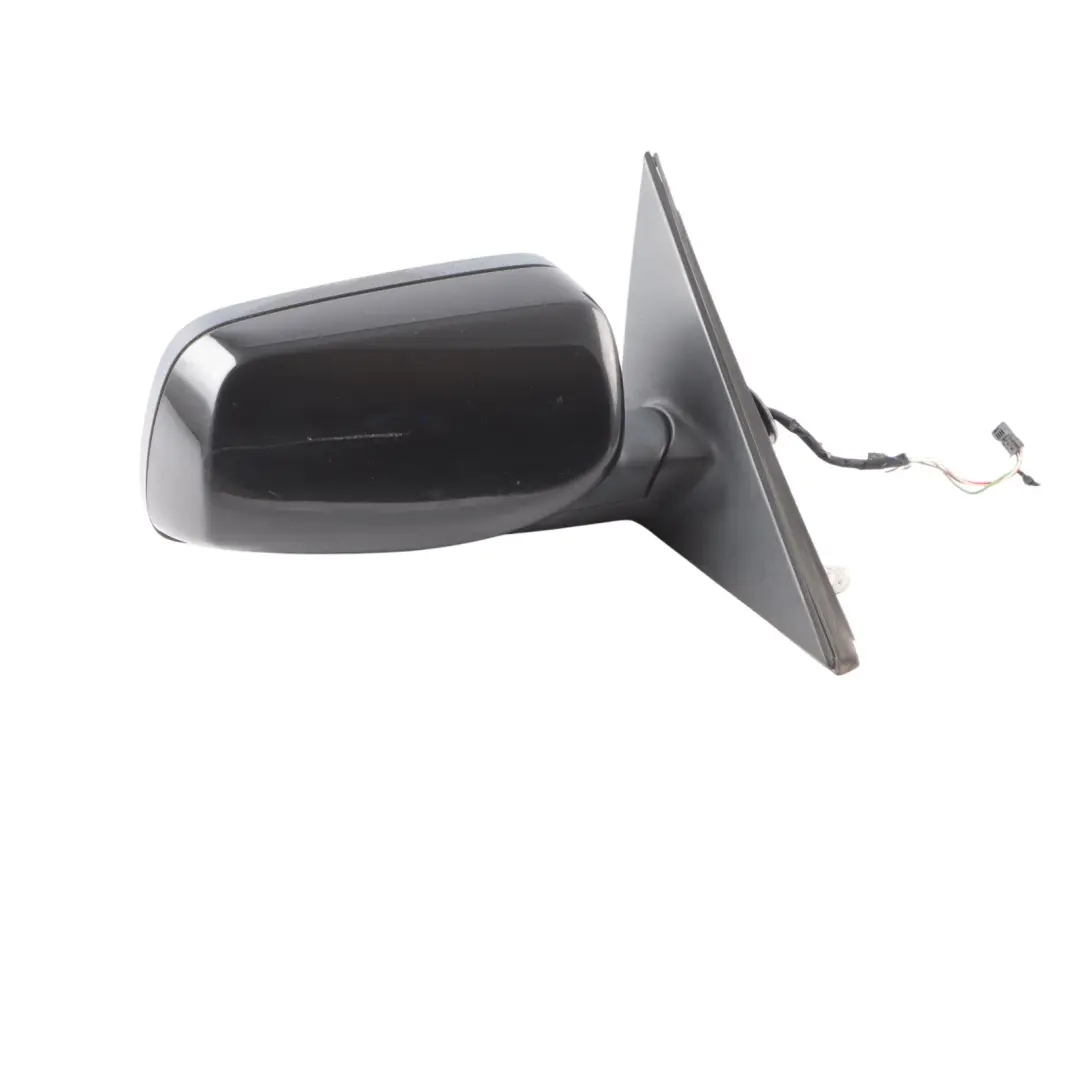 BMW E60 E61 LCI Wing Mirror Door Right O/S Outside Black Sapphire 475 - SKU RHD-7189574-BS - Part number 7189574