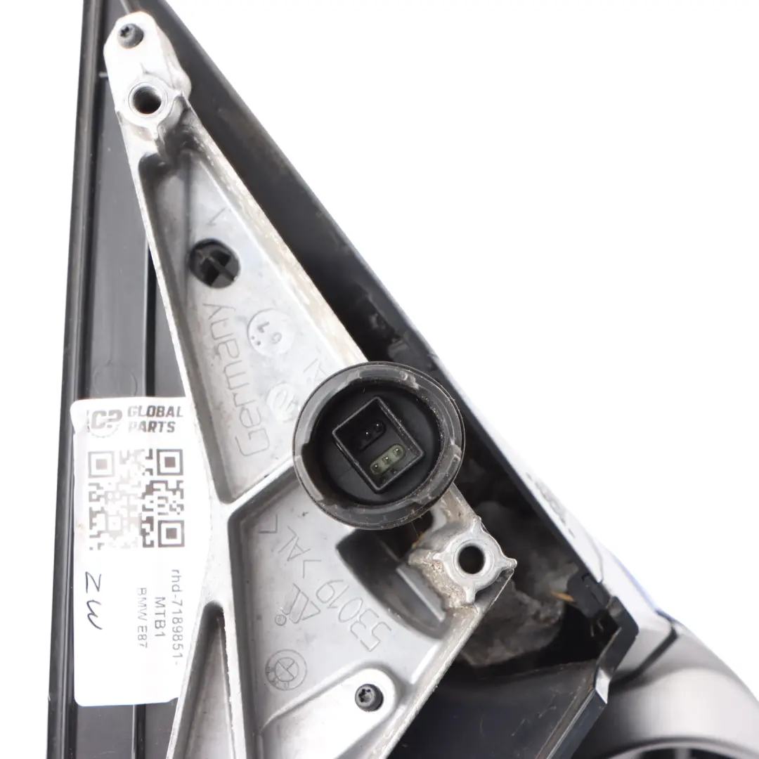 Wing Mirror Heated Left Door N/S Montegoblau Montego Blue Metallic A51 to BMW E87 with Part number 7189851 BMW E87 Wing Mirror Heated Left Door N/S Montegoblau Montego Blue Metallic A51 - SKU rhd-7189851-MTB1 - Part number 7189851