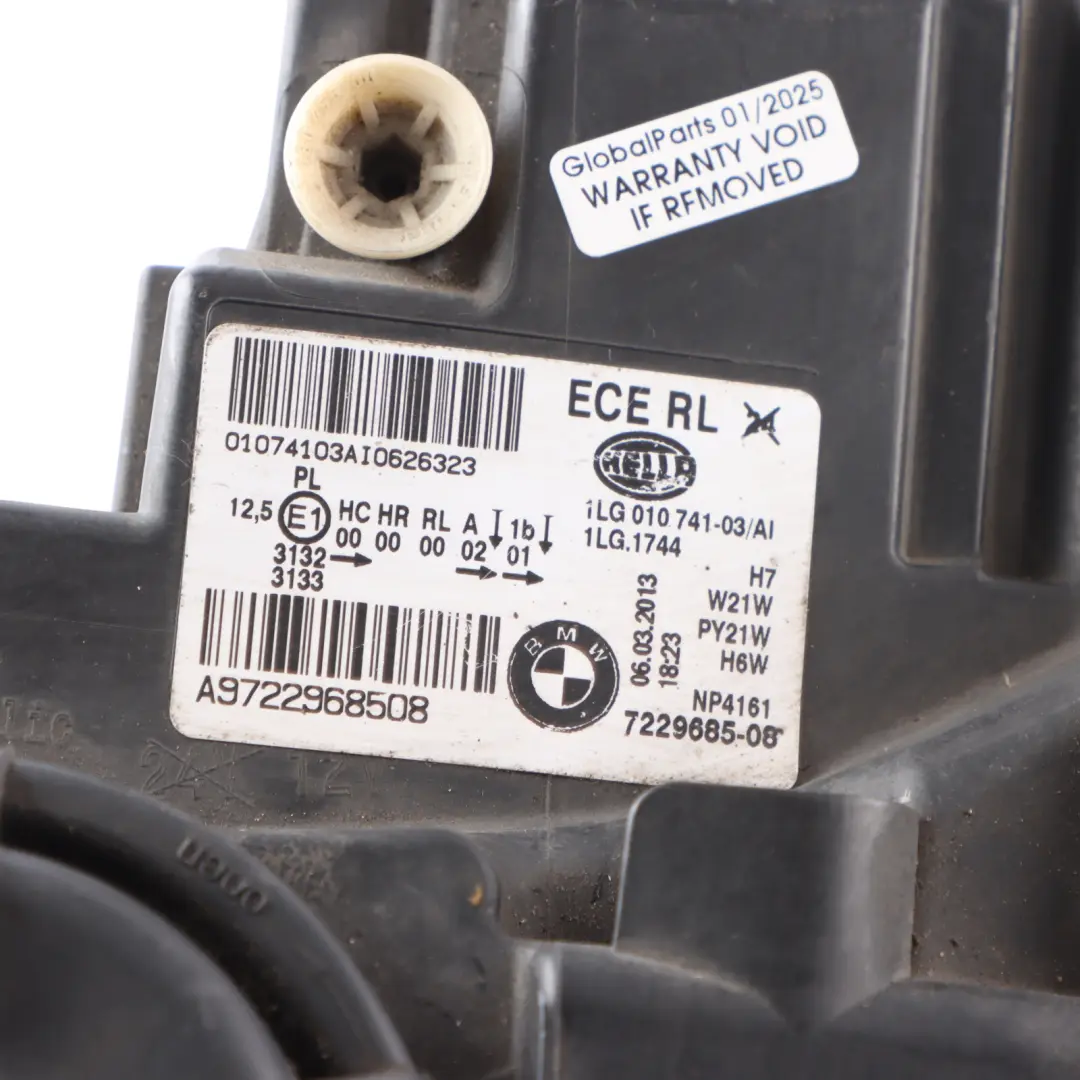 Headlight Headlamp BMW F20 F21 Lamp Light Front Left N/S to with Part number 7229685 Headlight Headlamp BMW F20 F21 Lamp Light Front Left N/S - SKU rhd-7229685-1 - Part number 7229685