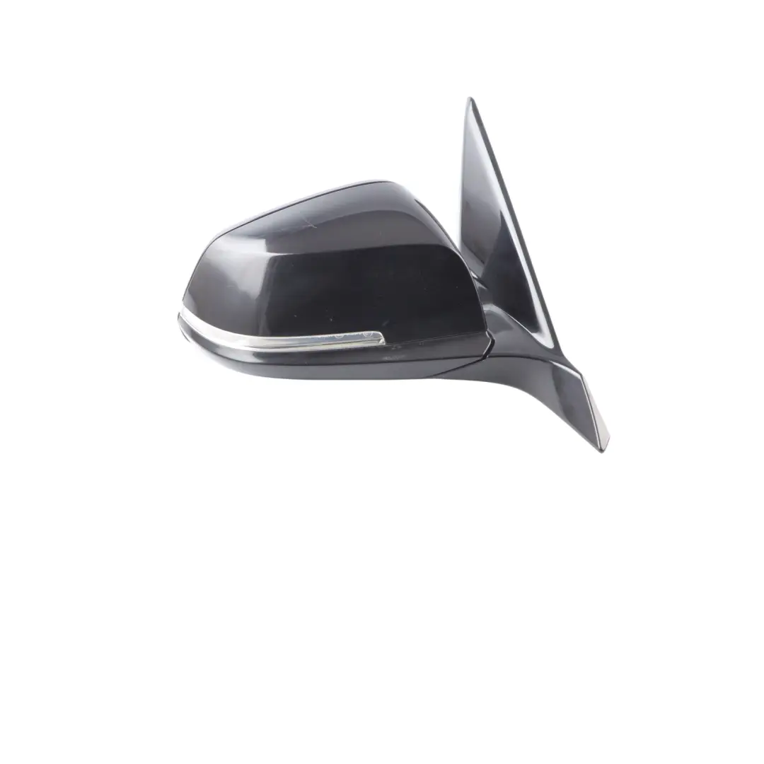 BMW F20 Door Wing Mirror Right O/S Gloss Auto Dip Black Sapphire - 475 - SKU RHD-7242824-BS - Part number 7242824