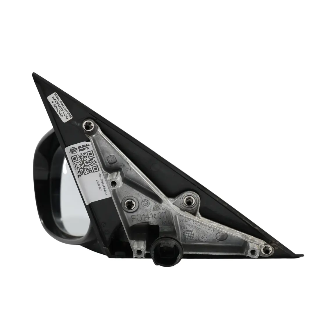 Door Wing Mirror M Sport High Gloss Left N/S Black Sapphire - 475 to BMW E87 LCI with Part number 7268145 BMW E87 LCI Door Wing Mirror M Sport High Gloss Left N/S Black Sapphire - 475 - SKU RHD-7268145-BS1 - Part number 7268145