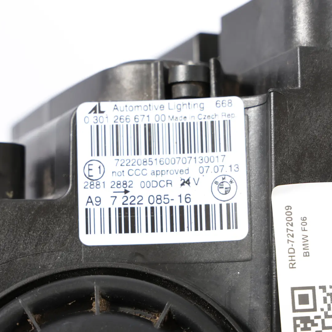  Bi-Xenon Headlamp BMW F06 F12 F13 Front Headlight Light Lamp Left N/S - SKU RHD-7272009 - Part number 7272009