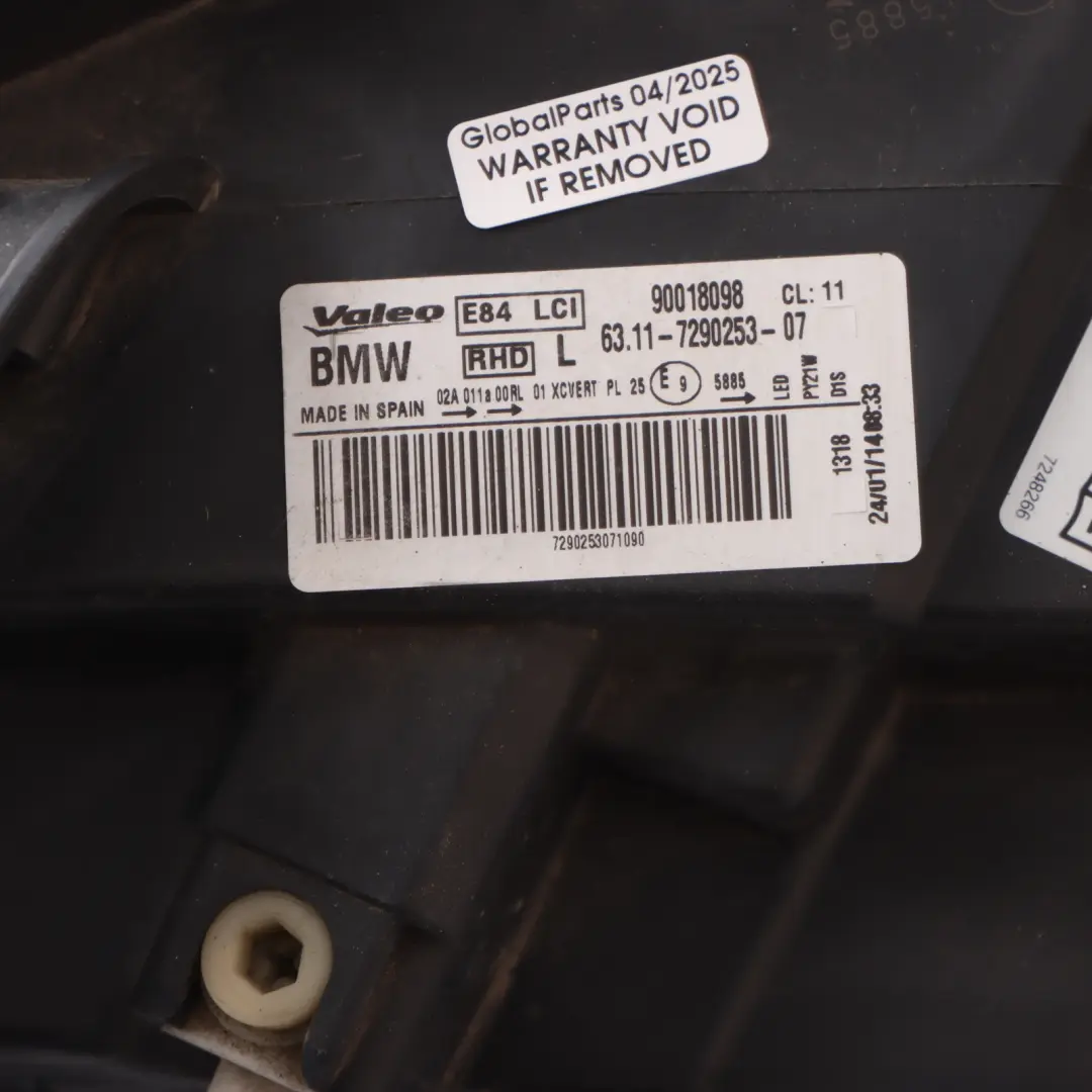 Front Lamp Headlight Bi Xenon AKL Left N/S to BMW E84 with Part number 7290269 BMW E84 Front Lamp Headlight Bi Xenon AKL Left N/S - SKU RHD-7290269 - Part number 7290269