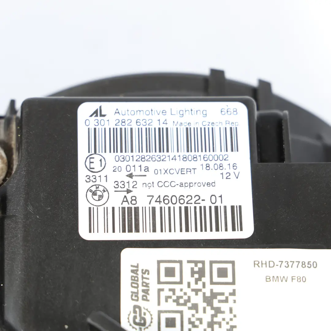 Front Headlight Headlamp Lamp Adaptive LED Right O/S to BMW M3 F80 M4 F82 with Part number 7377850 BMW M3 F80 M4 F82 Front Headlight Headlamp Lamp Adaptive LED Right O/S - SKU RHD-7377850 - Part number 7377850