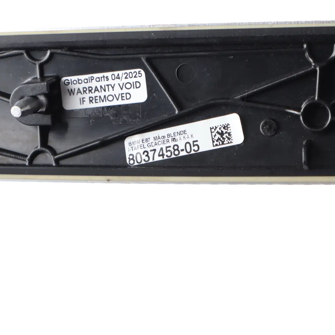 BMW E87 LCI Interior Trim Set Dashboard Ashtray Strip Glacier Silver - SKU RHD-8037458-1 - Part number 8037458