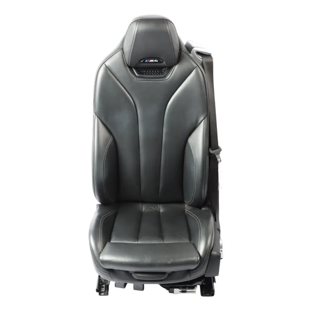 BMW F83 M4 Convertible Front Seat Heated Leather Merino Black Memory Left N/S - SKU RHD-8058351-2 - Part number 8058351
