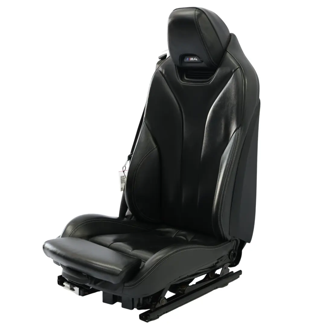 BMW F83 M4 Sport Front Electric Heated Seat Right O/S Leather Black - SKU RHD-8058352-1 - Part number 8058352
