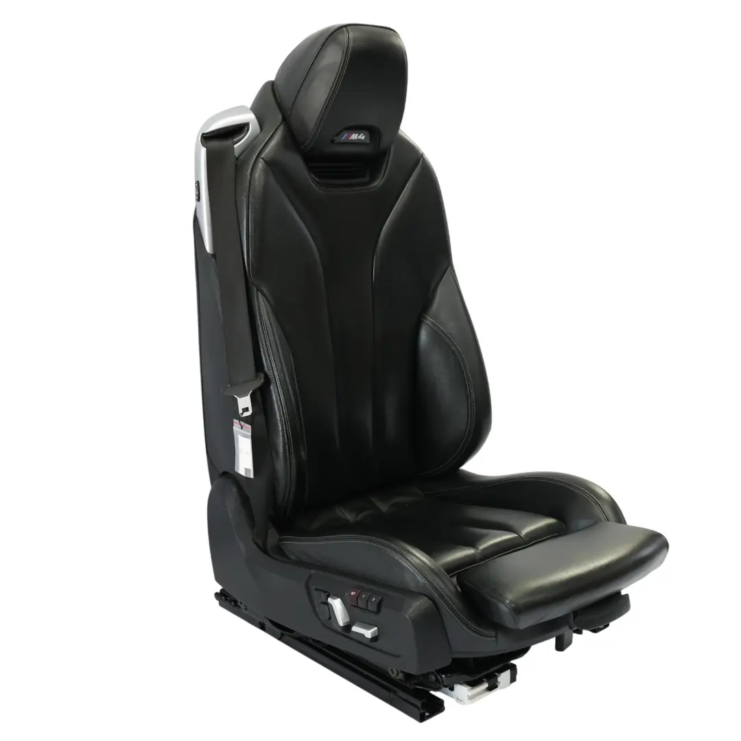 BMW F83 M4 Sport Front Electric Heated Seat Right O/S Leather Black - SKU RHD-8058352-1 - Part number 8058352