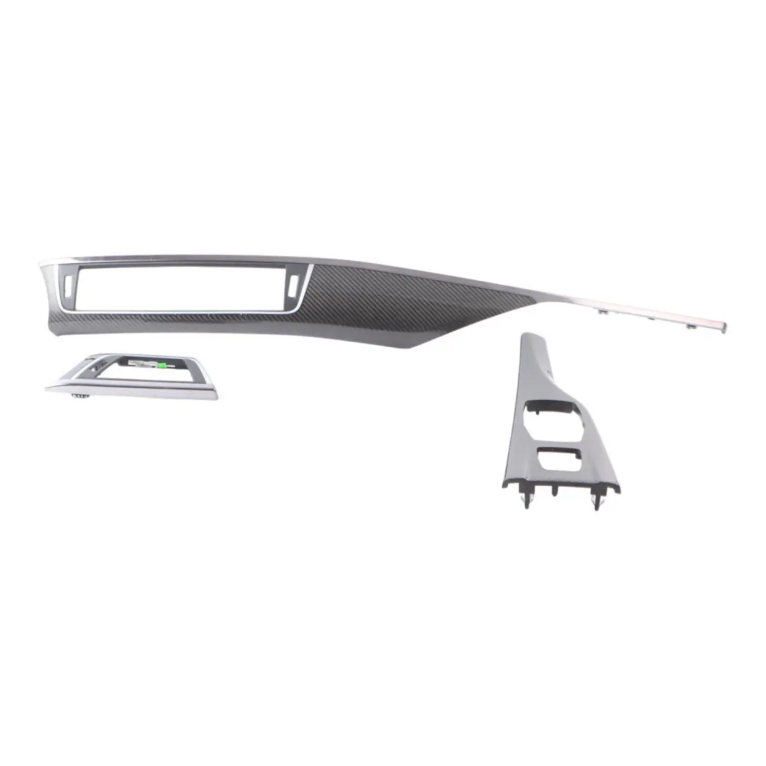 Dashboard Console Cover BMW F80 M3 LCI F82 M4 Air Vent Trim Carbon Fibre Set to with Part number 8068610 Dashboard Console Cover BMW F80 M3 LCI F82 M4 Air Vent Trim Carbon Fibre Set - SKU RHD-8068610-3 - Part number 8068610